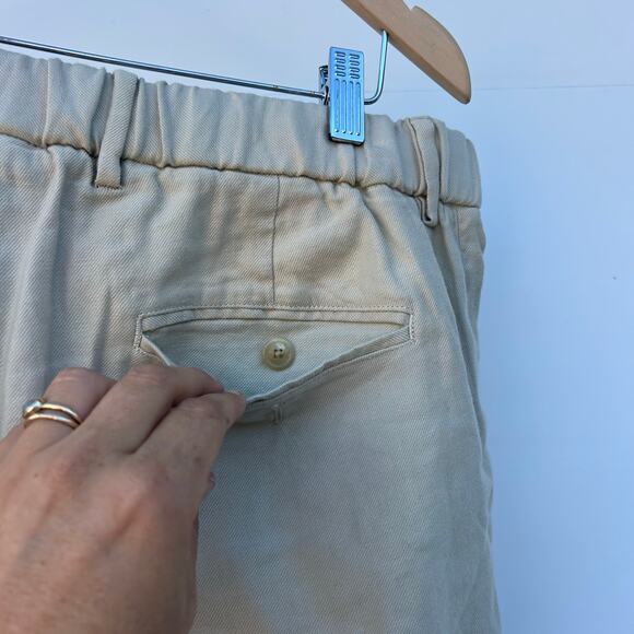 Todd Snyder Men’s Traveler Suit Trousers Drawstring Linen Pants Beige M - Picture 7 of 7